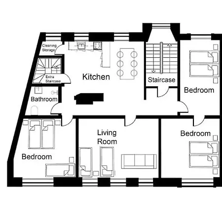 Large Modern By Meat Packing District In Apartment *